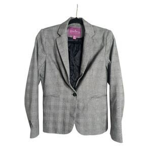 The Savile Row Co London Grey Plaid Blazer Jacket Top Size Small Office Academia